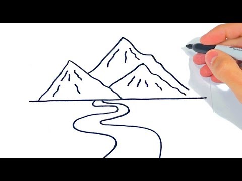 Cómo dibujar una montaña
